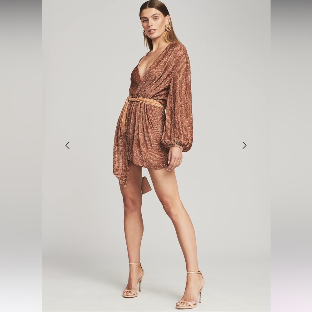 NWT! Retrofete Gabrielle Robe in Bronze size M